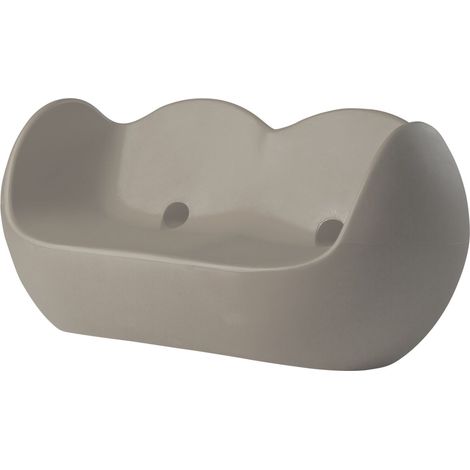 Blossy Grigio tortora originale slide di design per giardino esterno interno colorata moderna polietilene made in Italy sedia seduta poltrona