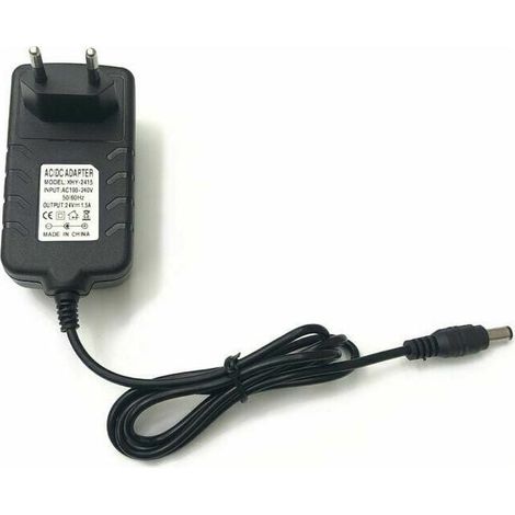 Transformateur de puissance - 24W 24V 1.5A - Avec prise domestique de 220 V à DC 24 V - Noir - Adaptateur secteur SUNone Lampe à ongles LED Light Bar Plug-in Wall Constant Current Swi (1/4)