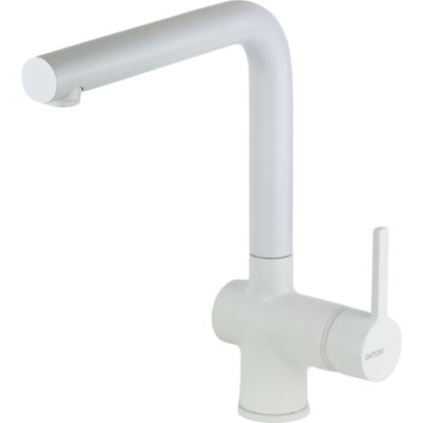 Miscelatore lavello cucina canna girevole in ottone colore bianco opaco Gattoni PC0420.BO Bianco opaco (1/2)