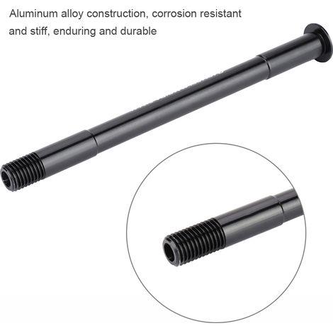 Axe avant pour vélo 12x123mm avec levier, tube fileté M12x1.5 et longueur 14mm, accessoire pour moyeu et fourche. (1/5)