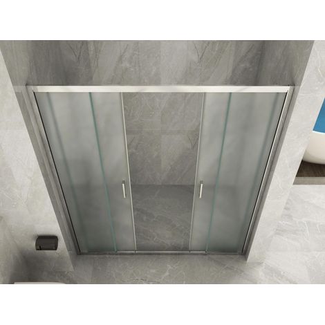 Box Doccia per Nicchia 2 Ante Scorrevole Vetro Opaco 6 mm 140 150 160 170 180 - Misura Box Nicchia 160 (1/3)