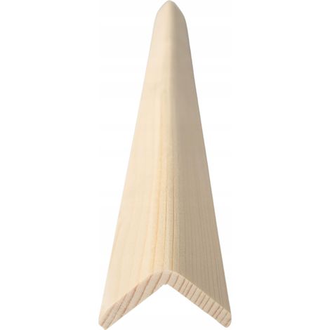 Cornière bois épicéa, baguette d’angle rabotée, profil 40 x 40 mm, longueur 120 cm