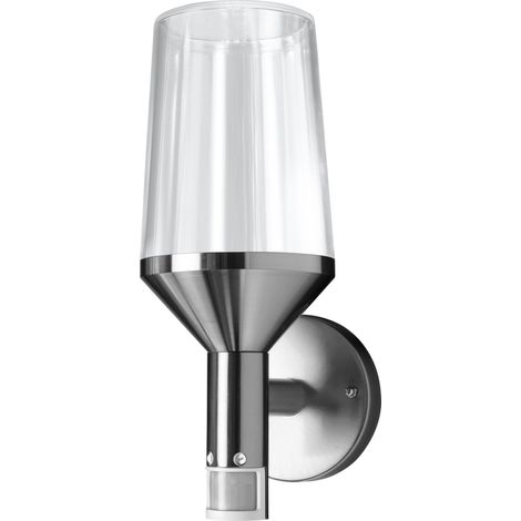 OSRAM ENDURA Classic Calice applique à capteur en acier inox avec diffuseur en verre, E27, protection IP44, pour éclairage d'allées (1/4)