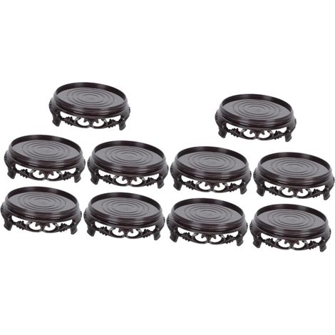 10pièces Support De Fleurs Créatif Base De Pot Décoratif Pour Statues De Bouddha Et Théière Pour Maison Et Jardin (1/5)