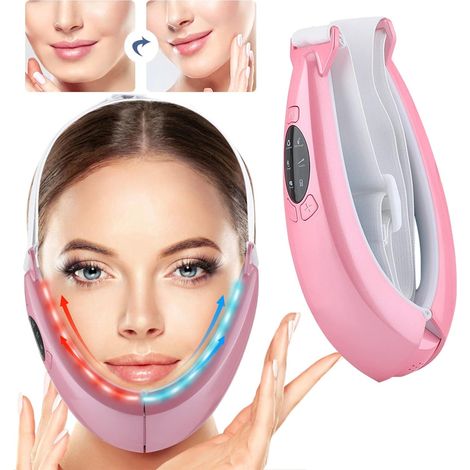 Masseur visage électrique en forme de V, appareil EMS liftant pour double menton, tonification et affinement (1/5)