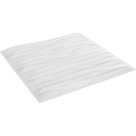 Wandpaneele 12 pcs Weiß Stein 50 x 50 cm XPS Schaum