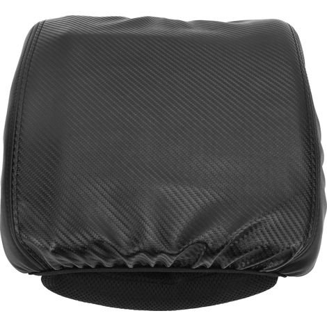 Coffret Central Accoudoir Noir Fibre Carbone Compatible Ford F-150 2015-2020, Couvercle de Rangement (1/5)