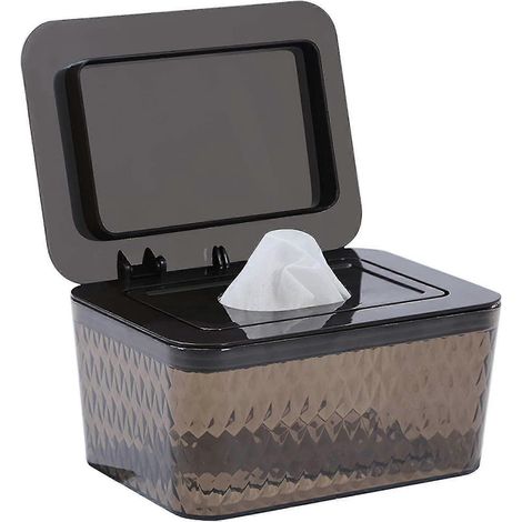 Boîte distributrice pour lingettes humides, étanche à la poussière et antidérapante (1/2)