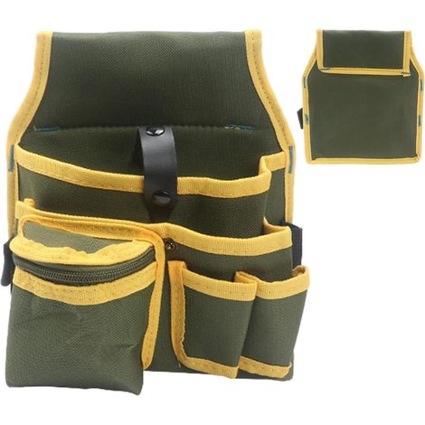 Ceinture à outils d'électricien – Sac banane multifonction pour un entretien avec pochette utilitaire épaisse pour clés, vis et marqueurs – Outil multifonction polyvalent (1/5)