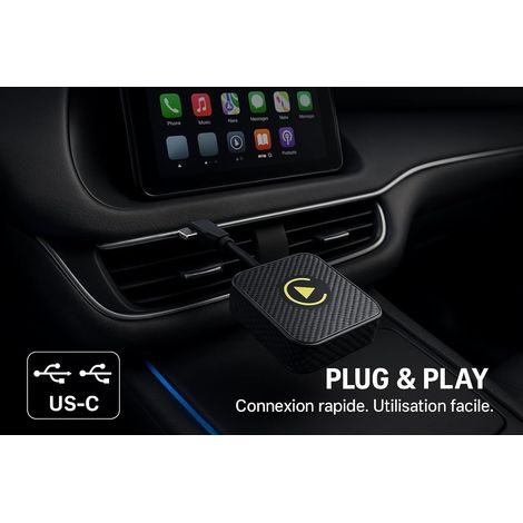 Adattatore wireless generico compatibile con Carplay e Android Auto USB-A e USB-C - Connessione automatica (1/4)