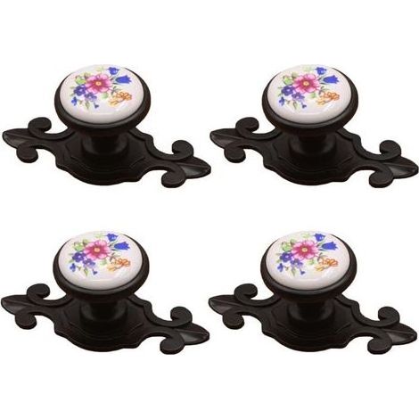 Lntyq Rétro Antique Vintage Boutons de Meuble Tiroir Armoire Poignées Bouton de Tirage en Céramique, Boutons de Porte de Placard Poignées de Tiroir pour Placard Commode Cuisine Salle de Bains Armoire (1/4)