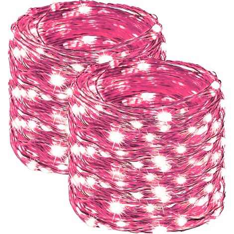 Guirlande Lumineuse Solaire - 22 M - 200 Led - 8 Modes Éclairage - Étanche Ip44 - Pour Jardin Extérieur - Lot De 2 (1/5)
