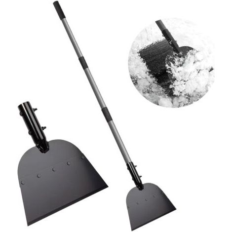 Pelle à neige plate - Grattoir à glace - Broyeur à glace - Avec manche de 136 cm - Pour désherber, gratter et enlever la glace - Outils de jardinage - Outils de dégivrage de route (1/5)
