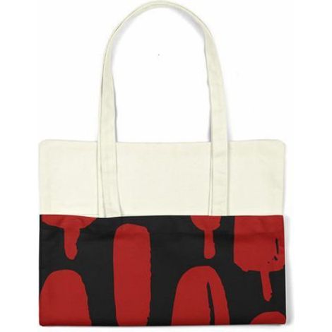 Sac shopping tote bag coton Bonamaison 34 x 40 cm — anse épaule réutilisable (1/4)