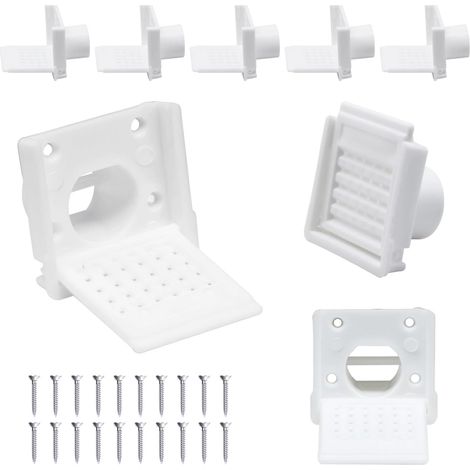 Lot de 8 réducteurs d'entrée de ruche d'abeilles blanches, kit de démarrage portable pour ruche d'abeilles, réducteur d'entrée en plastique pour ruche d'abeilles, fournitures d'apiculture