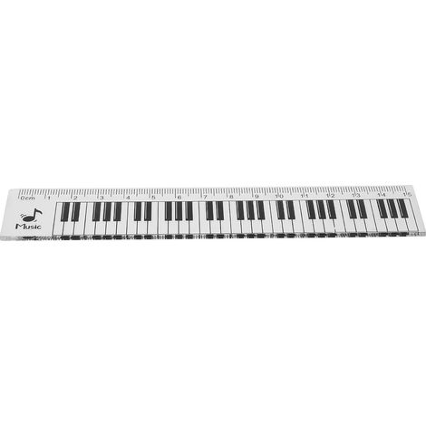 Règle Outil de Mesure en Plastique, Outil de Dessin de Clavier de Piano Règle Droite en Plastique, Accessoire de Dessin, Rentrée Scolaire, Réglet pour Artistes et Enseignants (1/5)
