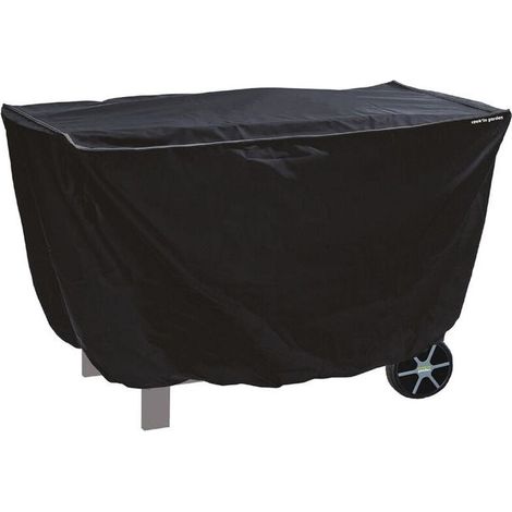Housse pour barbecue/plancha - Rectangulaire - Déperlante et imperméable - Dimensions: L.125xl.60xH.80cm (moyenne) - Cook'in Garden - Noir (1/4)