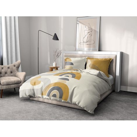 Home Linge Passion 240 x 260 cm. Lonsdale/OcreLonsdale/Parure copripiumino Lonsdale