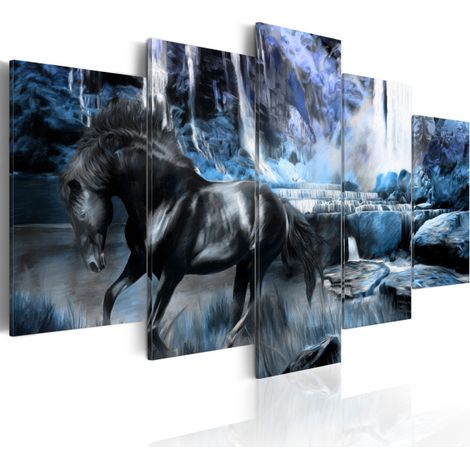 Tableau Imprimé "Cascade Bleue" 100 x 200 cm (1/2)
