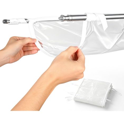 Gouttière de pluie pour tonnelle de 3 m, gouttière imperméable avec sangles, gouttière pour tonnelle pliable et tente, gouttière de drainage transparente pour jardin, fête, camping (1/5)