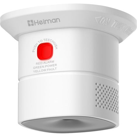 Heiman Mini Détecteur Monoxyde Carbone Pile 10 Ans, Capteur Figaro, HS1CA Certifié EN 50291 (1/5)