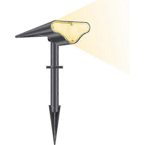 LED-Solarleuchte für den Außenbereich, Solarstrahler für die Gartengestaltung, wasserdicht (IP65), verstellbar, für die Gartendekoration (Größe: Warmweiß) (1/5)