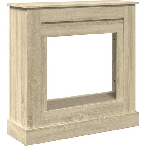 Manteau de cheminée Sonoma en chêne, 90 x 30 x 90 cm, bois d'ingénierie (1/5)