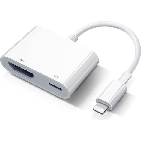 Adaptateur Lightning vers HDMI, adaptateur HDMI pour iPhone/iPad vers TV, câble adaptateur HDMI pour TV, convertisseur de synchronisation d'écran pour iPhone 14/13/SE/12/11/XS/XR/X/8/7 (1/5)