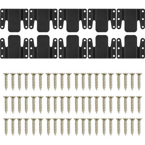 Connecteurs de canapé sectionnels 10 pièces, verrouillage universel de canapé, clips faciles à installer pour sections, connecteurs de meubles robustes, support de connecteur avec vis (1/5)