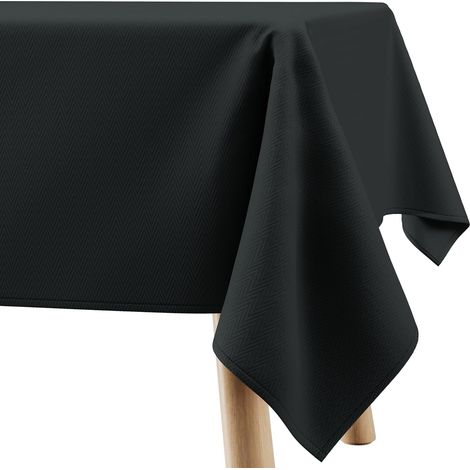Tovaglia Moderna Antimacchia Rettangolare Nera 130x180 cm (1/4)