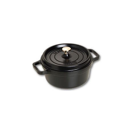 Staub Cocotte, 22 cm | Schwarz | rund | Gusseisen (40509-305-0)
