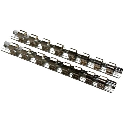 Stecknuss Schiene 3/8 Zoll, Aufsteckschiene mit 8 Clips