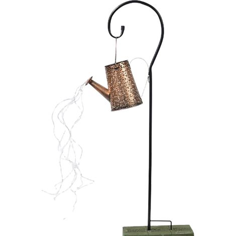 Lampes solaires étanches d'extérieur, lampes pour arrosoirs solaires, luminaires décoratifs de jardin, lanternes solaires suspendues rétro en métal avec guirlande lumineuse. (1/5)
