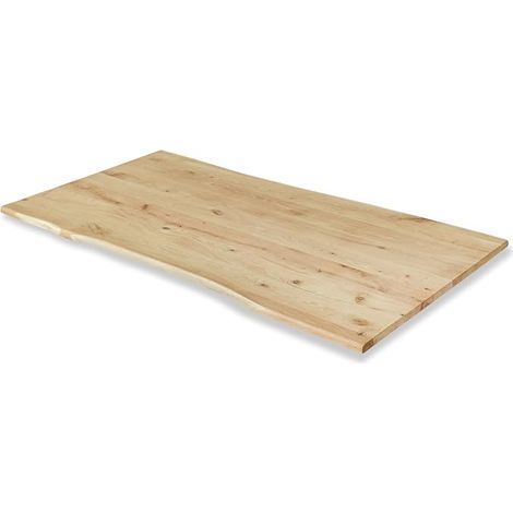 Solid Oak Table Top 80 x 140 cm Oak Natural (1/5)