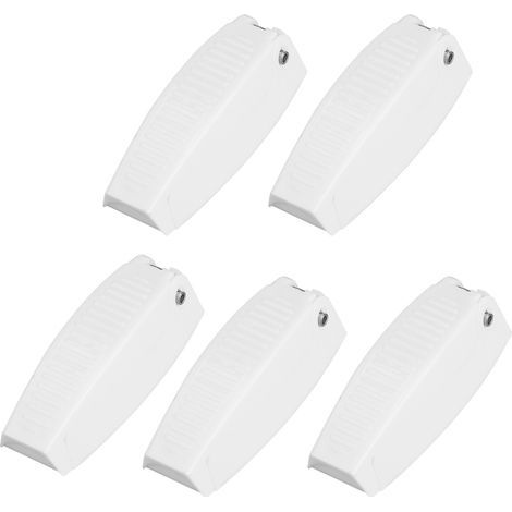 RV Door Hatch, High Strength Locking Latch, White ABS, 5-Piece Set, UV Resistant, for Caravans, Motorhomes, and Campervans. (1/4)