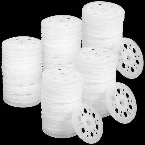 Rondelles Plastique 100pcs Rondelle Isolation 46mm Rondelles Plates en Plastique pour la Fixation et le Support des Panneaux Isolants en Mousse (1/5)