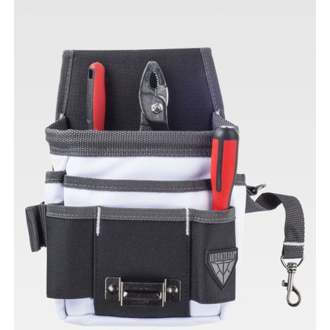 Bolsa para herramientas multibolsillos WFA554 WORKTEAM Negro+Blanco (1/2)