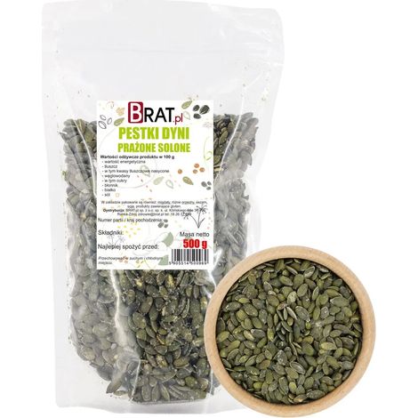 Semillas de calabaza tostadas y saladas 500 g (1/4)