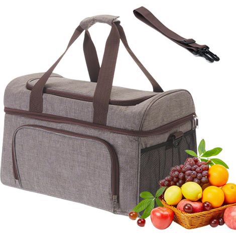 Sac Isotherme,30L Sac Isotherme Étanche Pliable - Sacs Thermiques Imperméables,pour Déjeuner, Voyage, Travail, École, Plage, Courses, Pique-nique, Shopping (1/5)