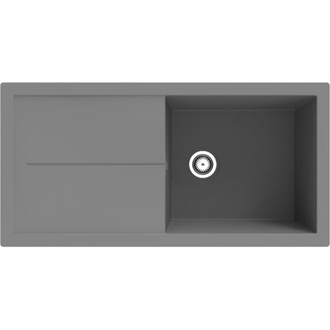 Küchenspüle Einbauspüle Granit Optik Mineralite 100 x 50 Grau Respekta Cleveland