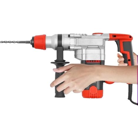 Taladro percutor rotativo, potencia de 2200 W, voltaje de 220 V, 930 rpm sin carga, 800 rpm con carga, energía de impacto de 5 J. (1/5)