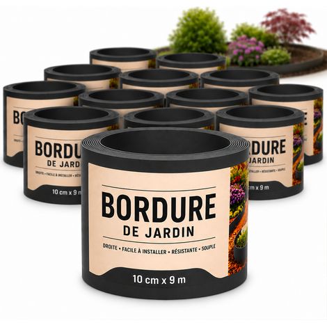 Bordure de Jardin Flexible 10 cm x 108 m - Bordure Fine et Souple pour Pelouse, Massifs et Allées - Délimitation Discrète et Durable - Résistante au Gel et aux UV - (1/5)
