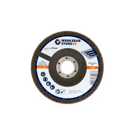 WS24 10x  disco lamellare  125 mm  bombato ossido  di alluminio  K 80  - WS24-100060 (1/2)