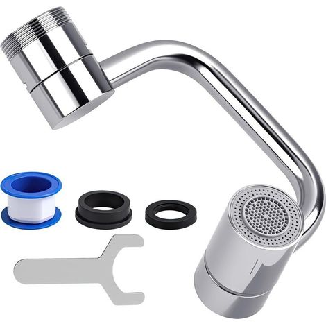 Robinet à Rallonge Rotatif Multifonctionnel, 1080° Aérateur de robinet, Mousseur Robinet avec Deux Méthodes, Aerateur Universels Robinet Economie (1/5)