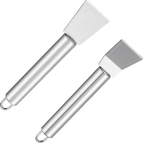 Lot de 2 grattoir,acier inoxydable,lame renforcée,poignée antidérapante,pour cuisine et bricolage (1/5)