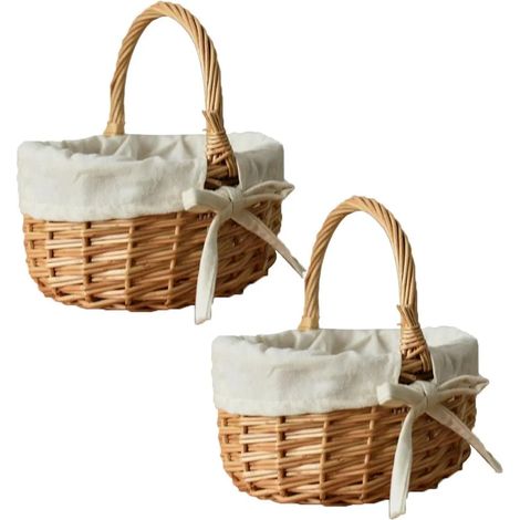 Lot de 2 pièces, tressé, petit cadeau, nid de Pâques pour enfants (1/5)