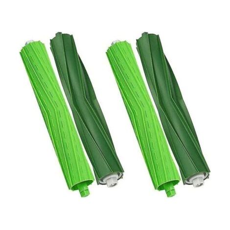 4 Pièces Brosse Principale pour Aspirateur Robot avec 4 Brosses en Caoutchouc Compatible i7 i3 i4 i6 i8 j7 E5 E6 E7 (1/4)