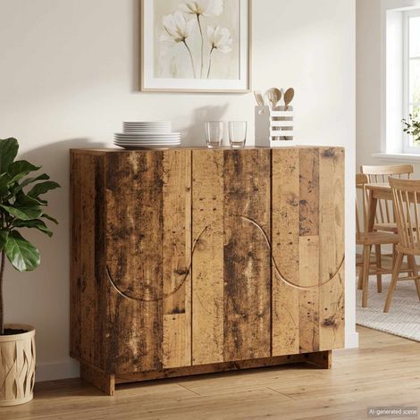 Aparador Madera envejecida 85,5 x 31 x 75 cm (1/4)
