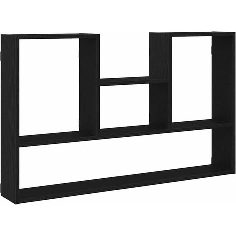 Maison Exclusive - Wandregal Schwarz Eichen-Optik 99x15x60 cm Hol