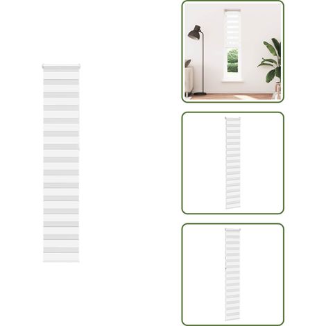 Zebrarollo Weiß 50x230 cm Stoffbreite 45,9 cm Polyester - Zebra-Jalousie - Zebra-Jalousien - Zebra-Rollo - Doppelrollo (1/5)